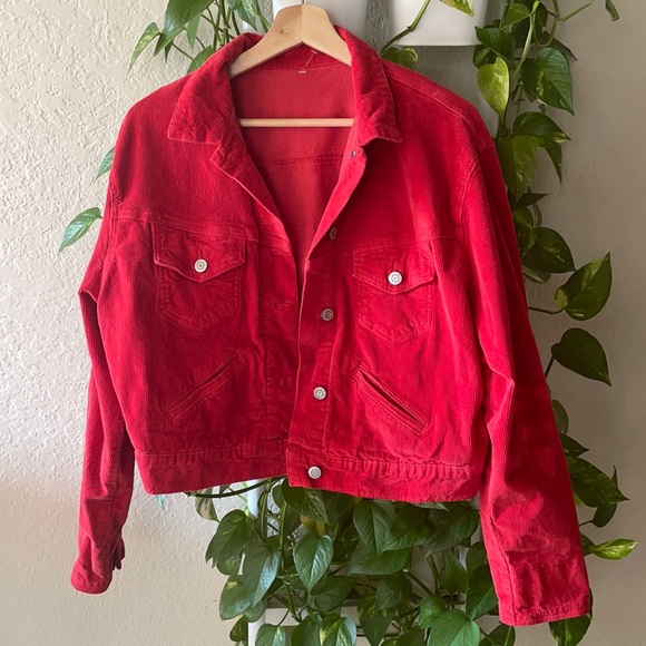 Brandy Melville Jackets & Blazers - JOHN GALT RED CORDUROY JACKET